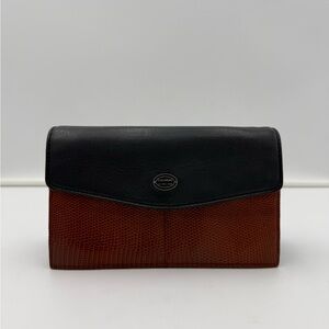 COLOMBO 1937 MILANO • Black w/ Exotic Genuine LIZARD Wallet • Made in ITALY